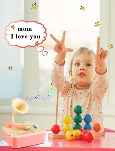 96 3-6 Kids Phonograph with Colorful Cards Learning Sensory Toy Ideal Entertainment for Boys and Girls Aged Kids