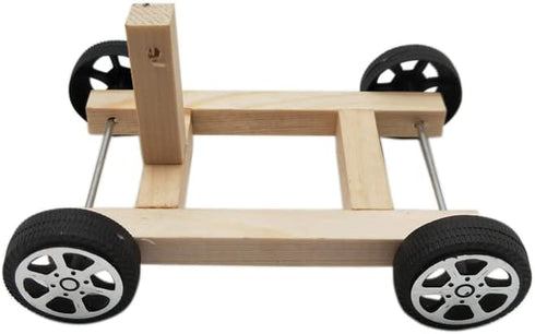 Wooden Science Experiment Kit - Monoplane Electric Aerodynamic Car for Educational DIY Research