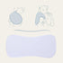 lazyrhino 8 Pack Baby Burp Cloths, Unisex for Boys and Girls, Super Absorbent and Soft Towel,Solid Color (White)