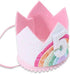 WAWUO Birthday Rainbow Girl Crown, Birthday Hat for Event Party Supplies and Photo Props