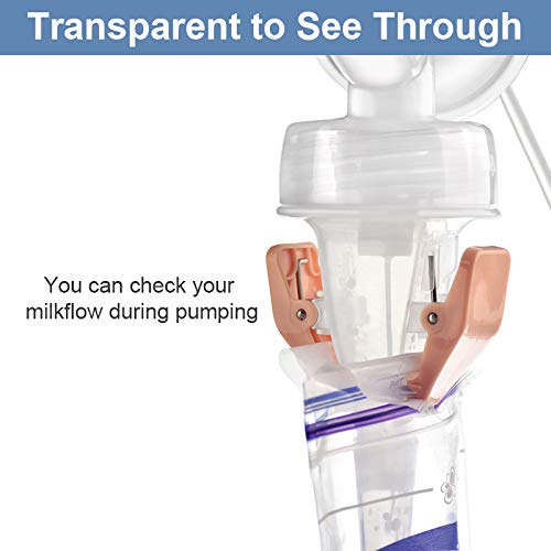 Maymom Milkbag Adapter, Widemouth 2nd Generation; Compatible with Spectra Avent Pumps; 2pc - Most Milkbags including