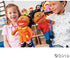 8 14 Inch Fun Express Hand Puppets for Kids - Multicultural Plush Puppets with Movable Mouths for Speech Therapy
