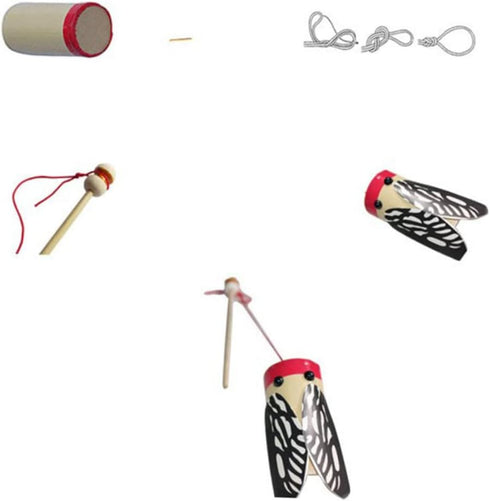 Kidcraft Playset 3pcs Toys - Traditional Chinese Noise Maker Toys, Self Made Bamboo Cicadas for Kids