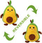 Avocado Reversible Mood Plushie Stuffed Animal - Double-Sided Green and Yellow - Show Your Mood Without Saying a Word