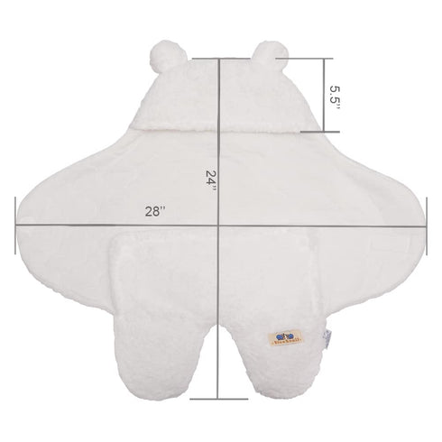 BlueSnail Newborn Receiving Blanket, Baby Sleeping Wrap Swaddle (0-3M, 8-13lbs, Cream)