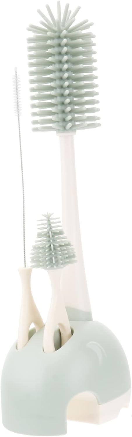 Cleaning Brush Set for Baby - Silicone Water Scrub Brush and Bottle Cleaner for Kids' Bottles and Glasses