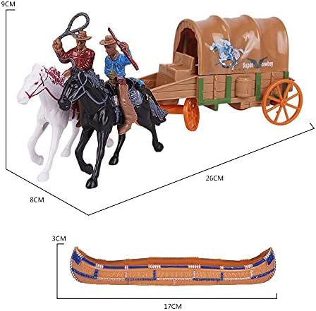 NWFashion 55PCS/Set West Cowboys American Indians Plastic Figure Toys Playset Accessories