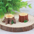 16 PC Miniature Creative Simulation Tree Stump Ornaments: Perfect for Home Art Sculpture and Dollhouse Decorations