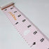 Kids Growth Chart, Wood Frame Fabric Canvas Height Measurement Ruler, 7.9 x 79in, Pink - Cloud