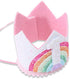 WAWUO Birthday Rainbow Girl Crown, Birthday Hat for Event Party Supplies