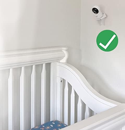 Vusee 2 Pack Anywhere Baby Monitor Wall Mount No-Drill Adhesive Shelf for Cameras Compatible with Most Baby Monitor