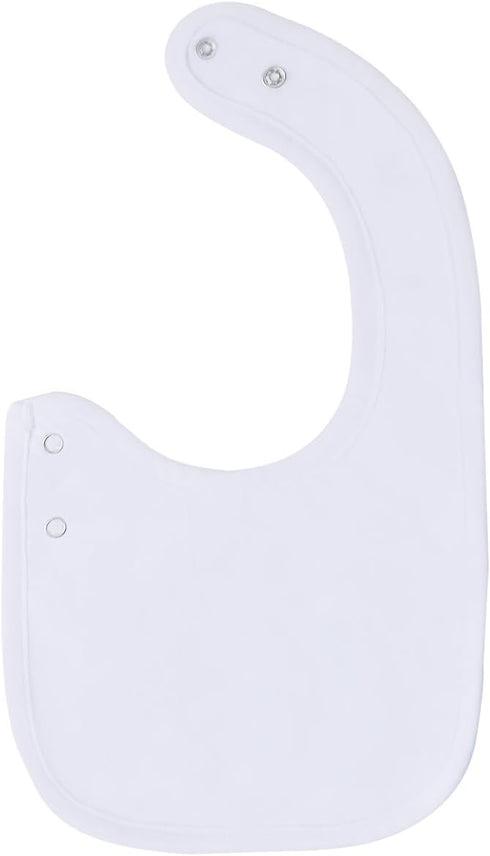 Maiwa 6 Pack Waterproof Cotton Baby Bibs - Snaps for Baby Boys Girls Teething, Drooling, and Feeding