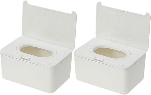 LIFKOME 2pcs Refillable Wipe Dispenser Set for Baby Adult Travel Wipes Holder Waterproof