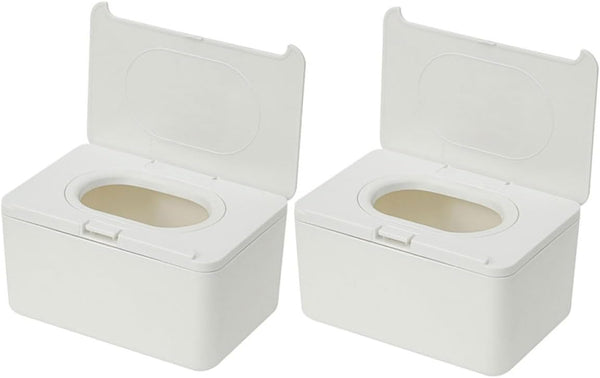 LIFKOME 2pcs Refillable Wipe Dispenser Set for Baby Adult Travel Wipes Holder Waterproof
