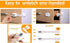 6 Pack Vmaisi Multi-Use Adhesive Straps - Childproofing Cabinet Latches for Drawers, Fridge, Toilet Seat (White)