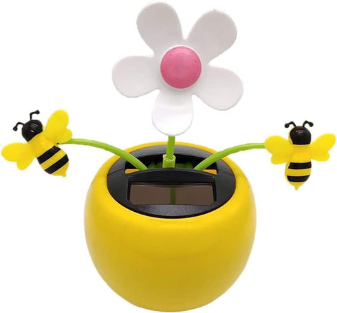 Apple Blossom Solar Dancing Flower Sunflower Toy, Car Swinging Decoration, Eco-Friendly Honey Bee Swing Toys.