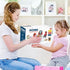 yoliyogo Playset 33pcs Set Pretend Play Cash Register Toy Role Play Shopping Cashier with Scanner Card Machine Toy