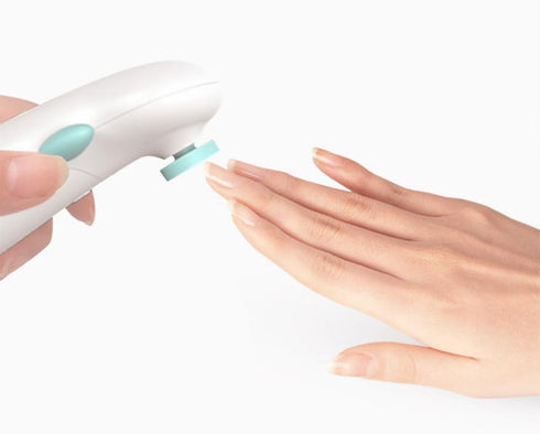 Gentle Electric Nail Polishing Tool in Soft Green - Safe for Newborn Grooming