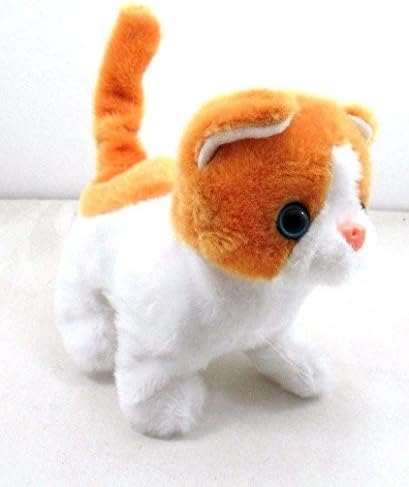 Mytoys&Gift 1pc Walking, Moving, Sounding Plush Baby Toy - Mini Cat Kitten in Random Color