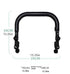 Universal Baby Stroller Bumper Bar, Adjustable Armrest Handle with Black PU Leather Cover