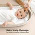 Set Keababies Baby Hair Brush and Comb and Baby Washcloths - Wooden Brush with Soft Goat Bristle - Towels
