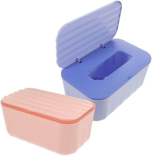 Tissue Box Cover Tissue Box Rectangle Wipes Storage Refillable Tissue Holder Sealing