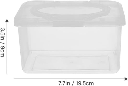 Set 2 MAGICLULU Baby Wipe Dispenser Box with Lid Refillable Portable Wipes Holder for Nursery Bathroom Desk Storage