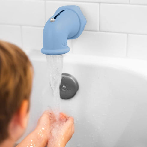 Ubbi Bath Spout Safety Guard, Soft Silicone Cover for Baby Bath Time, Must-Have Accessory, Large, Cloudy Blue