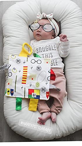 Lovey Chew Blanket Crinkle Toy Tag Square Sensory by Baby Jack - Wizard Design