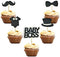 30 PCS BABY BOSS Cupcake Toppers, Glitter Kids Birthday Party Supplies Decorations, Baby Shower Party Supplies