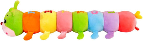Multicolor Caterpillar Stuffed Animal - Big Hugging Pillow Plush Toy, 35.4inch