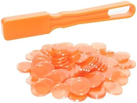 Bingo Magnetic Wand with 100 Chips, Orange