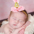 Infant Baby 1st Birthday Party Hat - Princess Hairband Baby Girl Flower Delicate Hair Accessories Crown, Pink, Small