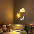 3PCS AUSAYE Decorative LED Night Lights Crescent Moon Star Cloud Lamp Sign Light Room Decor Night Light for Baby Kids