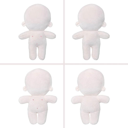 niannyyhouse 7.8in Plush Doll with Embroidery, Humanoid Stuffed Toy with Dress Up Normal Body & Wearable Clothing