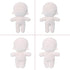 niannyyhouse 7.8in Plush Doll with Embroidery, Humanoid Stuffed Toy with Dress Up Normal Body & Wearable Clothing
