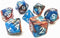 HD Polyhedral Dice Sets D&D Dice for Dungeon and Dragons RPG Role Playing Games 7 Dice Set (Blue+Golden)