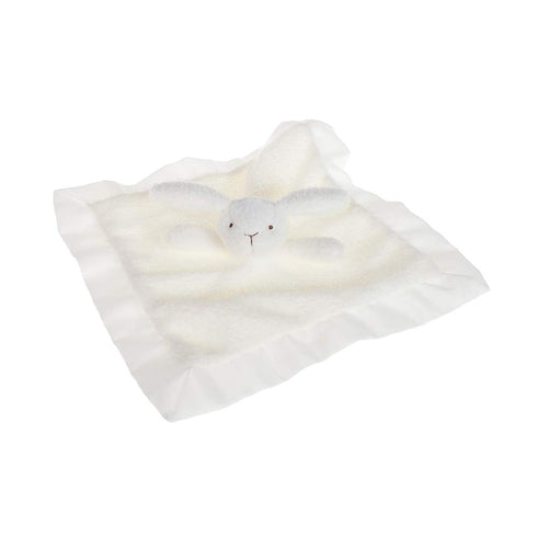 Apricot Lamb Stuffed Animals Security Blanket, White Bunny Rabbit Infant Nursery Plush Snuggler 14 Inches
