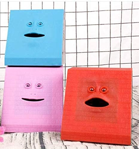 Youngine Novelty Face Bank, Kids Money Saving Collection Piggy Bank in Red Brick