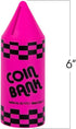 Set 12, 4 6 Inch ArtCreativity Crayon Piggy Bank for Kids, of Fun Money Saving Coin Banks for Loose Change, Vibrant