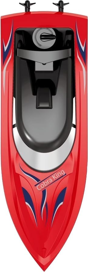 2 1 2.4Ghz PowerTRC in Remote Control Speed Boat Crocodile | RC Toy Speed Boat for Pools and Lakes | Rechargeable
