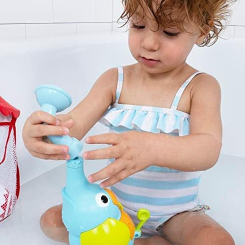 Set 3 18 Yookidoo Baby Bath Elephant Sprayer Toy -EleFountain Sprinkler Water Show - Features Spouts w/ Different Spray