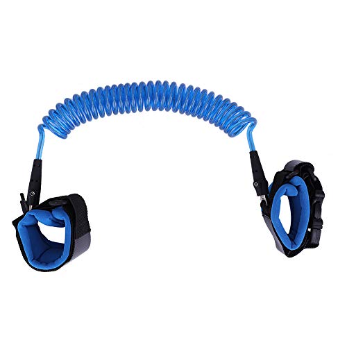 Anti Lost Wrist Link Safety Wrist Leash Loop with Key Lock for Toddlers, Kids, Baby 2.5M (Blue)