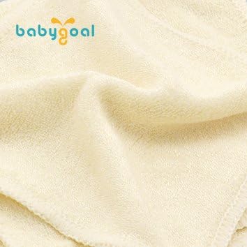 12-Pack babygoal Rayon from Bamboo Baby Cloth Wipes- Reusable & Washable Small Saliva Towels for Newborns- Ultra-Soft