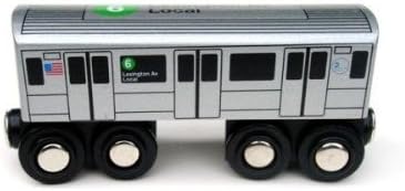 Munipals NYC Subway 6 Car Toy Train, Wooden Railway Compatible