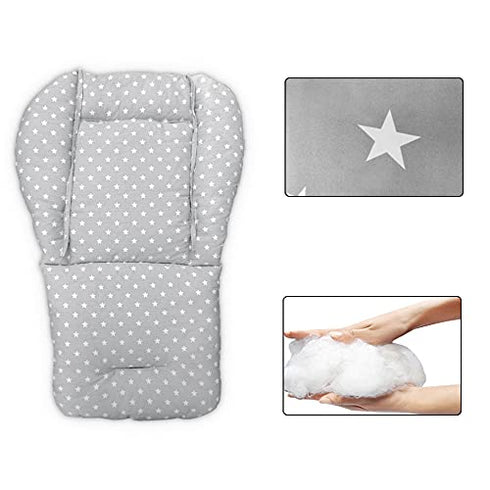 Twoworld Large Thickening Baby High Chair Cushion Liner Mat Pad Cover, Breathable Fashion Gray