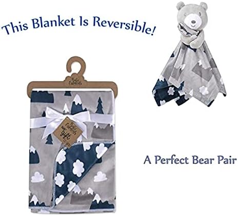 Minky Animal Snuggler Lovey Blanket for Kids, Babies, Gender Neutral Security Blanket with Stuffed Animal (Beloved