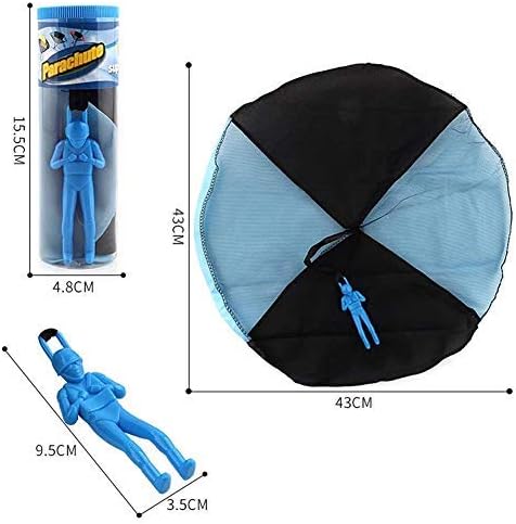 4PCS Set Tangle Parachute Figures - Hand Throw Soldiers Square Outdoor Flying Toys | No String