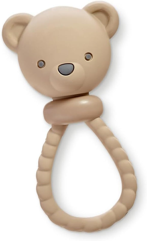Itzy Ritzy Silicone Rattle Toy Soothing Teething Toy with Soft Jingle Sound & Easy-Grip