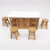 Miniature Counter Stool Dollhouse Furniture, 2 PCS Wood Chair for Crafts, High Simulation Round Bar Stool